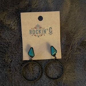 Rockin c turquoise earrings never worn
